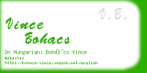 vince bohacs business card